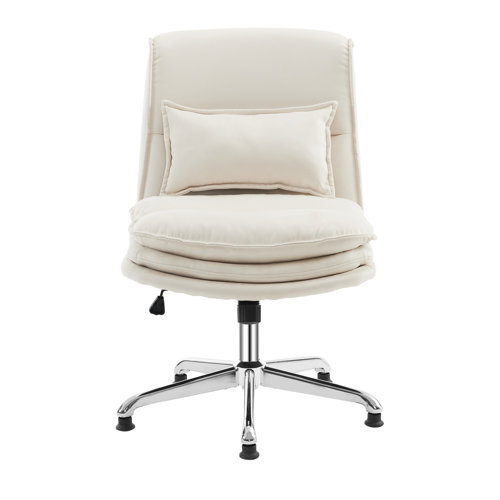 Ebern Designs Upholstered Armless Task Office Chair without Wheels